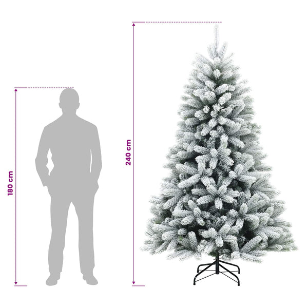 Salkomallinen tekoinen joulukuusi 240 cm PVC ja metalli