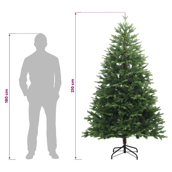Salkomallinen tekoinen joulukuusi 210 cm PVC ja metalli Vihreä