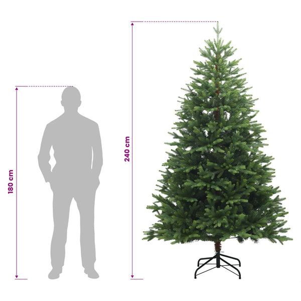 Salkomallinen tekoinen joulukuusi 240 cm PVC ja metalli Vihreä