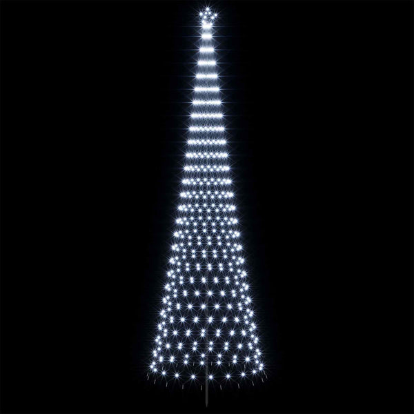 LED-joulupuu EKENAS 500 cm 550 LEDiä Kylmä valkoinen Rauta