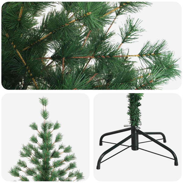 Salkomallinen tekoinen joulukuusi 210 cm PVC ja metalli Vihreä