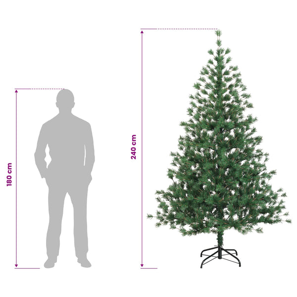 Salkomallinen tekoinen joulukuusi 240 cm PVC ja metalli Vihreä