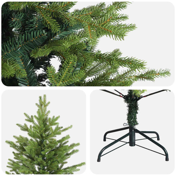 Salkomallinen tekoinen joulukuusi 120 cm PVC ja metalli Vihreä