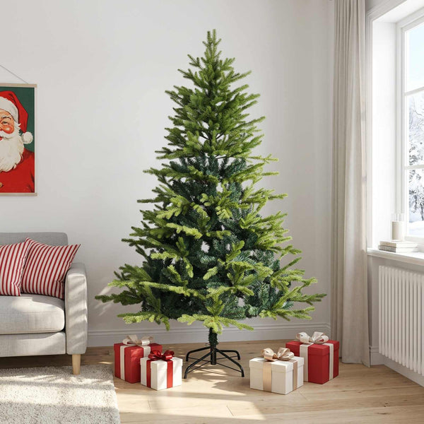 Salkomallinen tekoinen joulukuusi 240 cm PVC ja metalli Vihreä