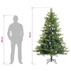 Salkomallinen tekoinen joulukuusi 210 cm PVC ja metalli Vihreä