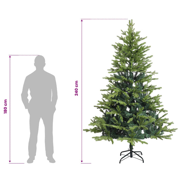 Salkomallinen tekoinen joulukuusi 240 cm PVC ja metalli Vihreä