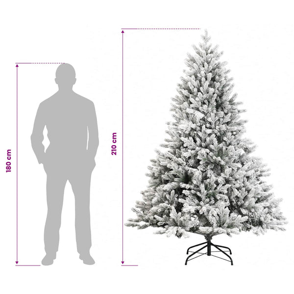 Salkomallinen tekoinen joulukuusi 210 cm PVC ja metalli