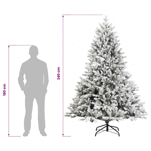 Salkomallinen tekoinen joulukuusi 240 cm PVC ja metalli