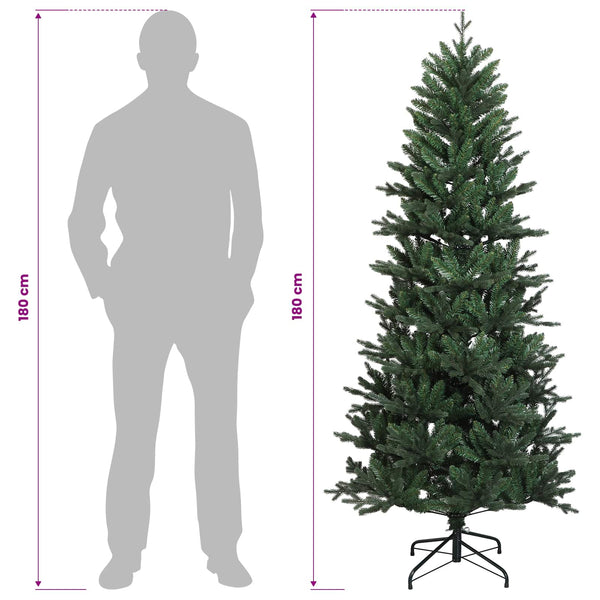 Salkomallinen tekoinen joulukuusi 180 cm PVC ja PE Vihreä