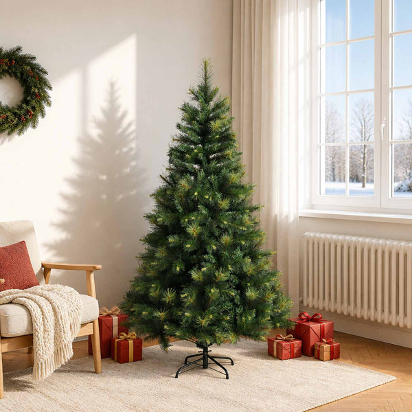 Salkomallinen tekoinen joulukuusi 180 cm PVC ja metalli Vihreä