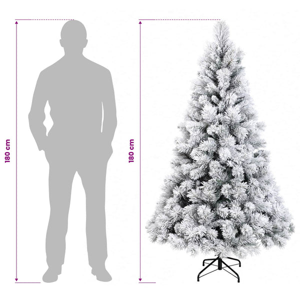 Salkomallinen tekoinen joulukuusi 180 cm PVC ja metalli
