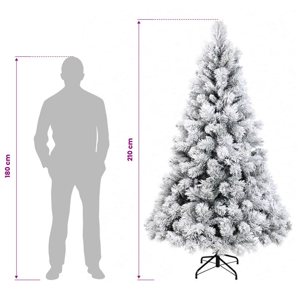 Salkomallinen tekoinen joulukuusi 210 cm PVC ja metalli