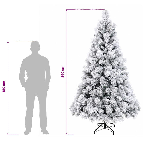 Salkomallinen tekoinen joulukuusi 240 cm PVC ja metalli