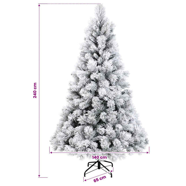 Salkomallinen tekoinen joulukuusi 240 cm PVC ja metalli