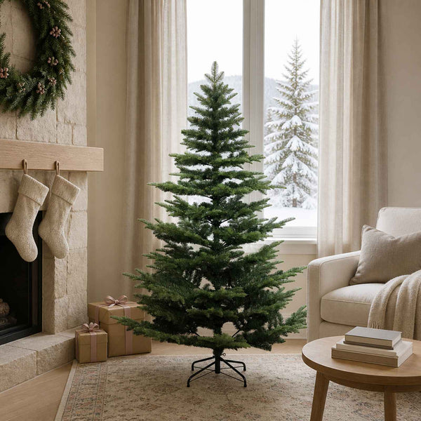 Salkomallinen tekoinen joulukuusi 120 cm PE & PVC Vihreä