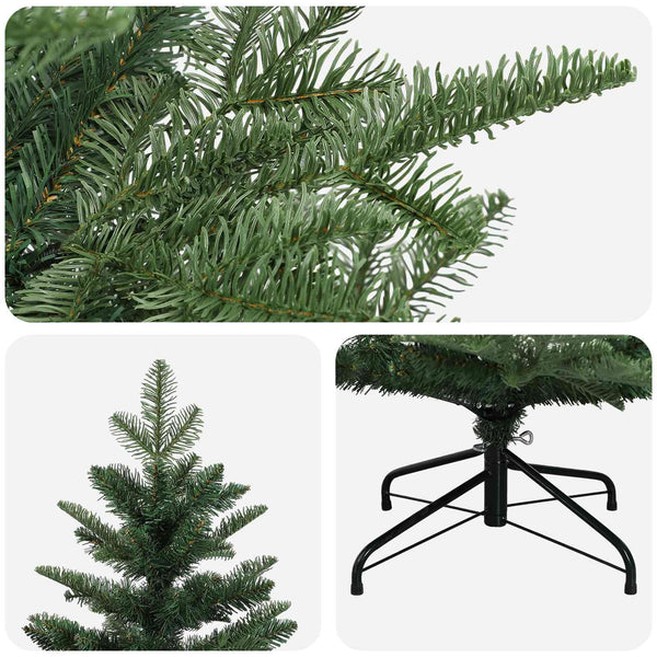 Salkomallinen tekoinen joulukuusi 210 cm PE & PVC Vihreä