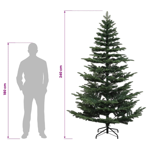 Salkomallinen tekoinen joulukuusi 240 cm PE & PVC Vihreä