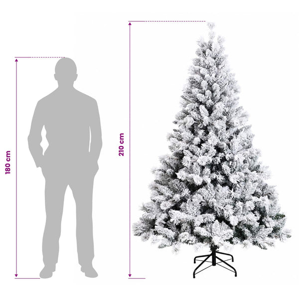 Salkomallinen tekoinen joulukuusi 210 cm PVC ja metalli