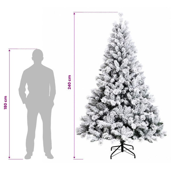 Salkomallinen tekoinen joulukuusi 240 cm PVC ja metalli