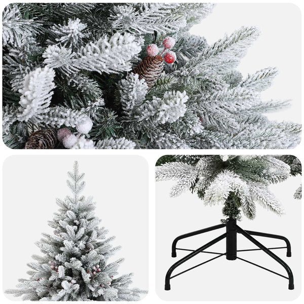Salkomallinen tekoinen joulukuusi 240 cm PVC ja metalli