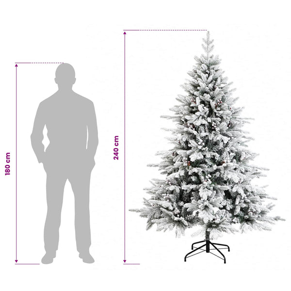 Salkomallinen tekoinen joulukuusi 240 cm PVC ja metalli