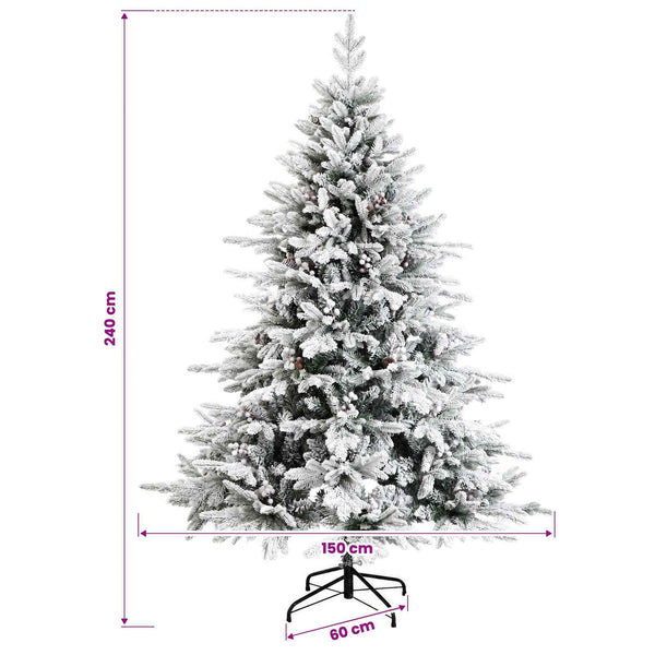 Salkomallinen tekoinen joulukuusi 240 cm PVC ja metalli