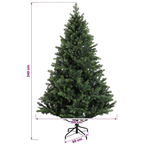 Salkomallinen tekoinen joulukuusi 240 cm PVC ja metalli Vihreä