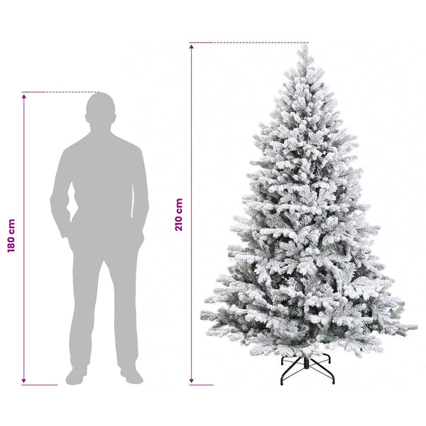 Salkomallinen tekoinen joulukuusi 210 cm PVC ja metalli