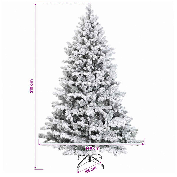 Salkomallinen tekoinen joulukuusi 210 cm PVC ja metalli