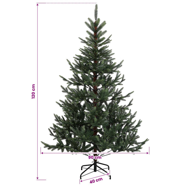 Salkomallinen tekoinen joulukuusi 120 cm PVC ja metalli Vihreä