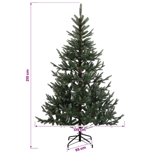 Salkomallinen tekoinen joulukuusi 210 cm PVC ja metalli Vihreä