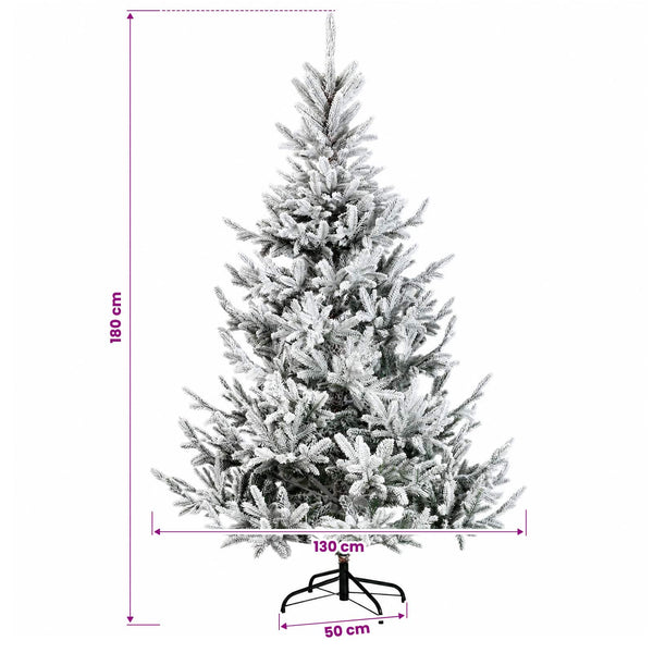 Salkomallinen tekoinen joulukuusi 180 cm PVC ja metalli