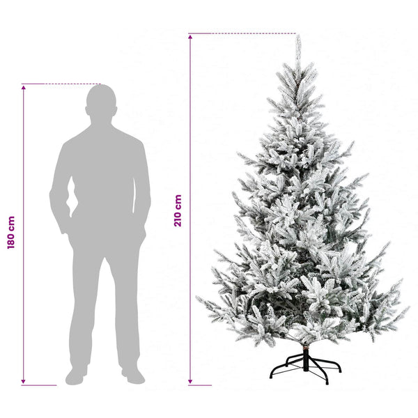 Salkomallinen tekoinen joulukuusi 210 cm PVC ja metalli