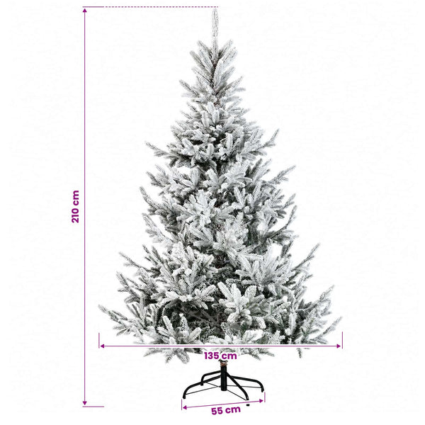 Salkomallinen tekoinen joulukuusi 210 cm PVC ja metalli