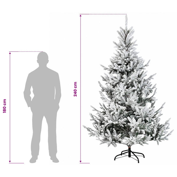 Salkomallinen tekoinen joulukuusi 240 cm PVC ja metalli