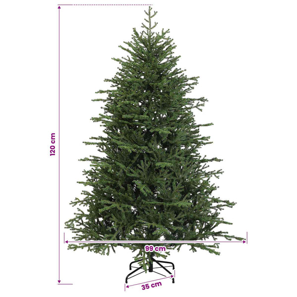 Salkomallinen tekoinen joulukuusi 120 cm PVC ja metalli Vihreä