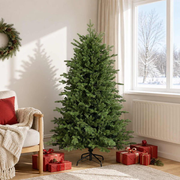 Salkomallinen tekoinen joulukuusi 180 cm PVC ja metalli Vihreä