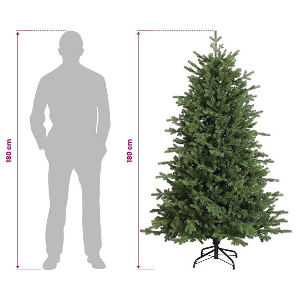 Salkomallinen tekoinen joulukuusi 180 cm PVC ja metalli Vihreä