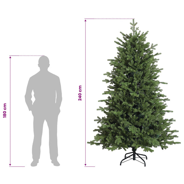 Salkomallinen tekoinen joulukuusi 240 cm PVC ja metalli Vihreä