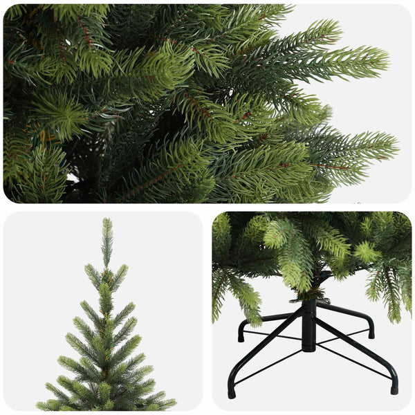 Salkomallinen tekoinen joulukuusi 150 cm PVC ja metalli Vihreä