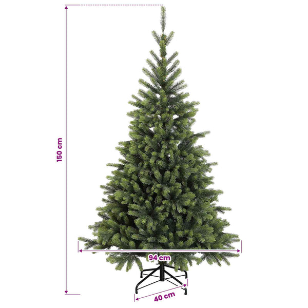 Salkomallinen tekoinen joulukuusi 150 cm PVC ja metalli Vihreä