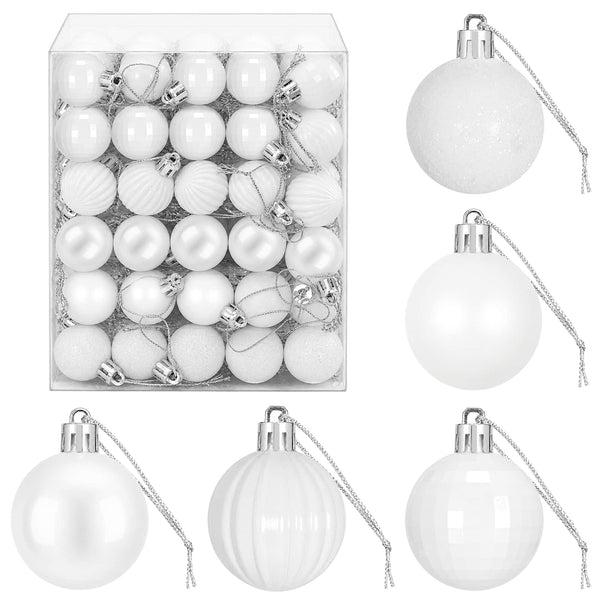 Joulupallosetti 150 kpl valkoinen 3 cm Polystyreeni