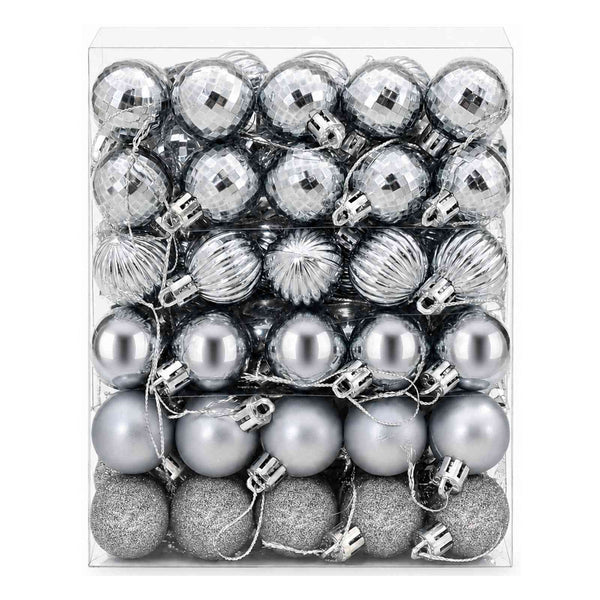 Joulupallosetti 150 kpl Harmaa 3 cm Polystyreeni