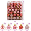 Joulupallosetti 150 kpl Pinkki ja roosa 3 cm Polystyreeni