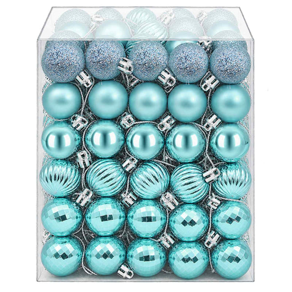 Joulupallosetti 150 kpl Turkoosi 3 cm Polystyreeni