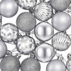Joulupallosetti 100 kpl Hopea 4 cm Polystyreeni