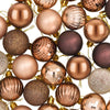 Joulupallosetti 100 kpl Samppanja ja ruskea 4 cm Polystyreeni