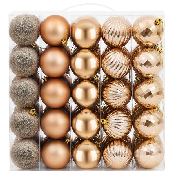 Joulupallosetti 75 kpl Ruusukulta 6 cm Polystyreeni