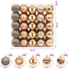 Joulupallosetti 75 kpl Ruusukulta 6 cm Polystyreeni