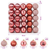 Joulupallosetti 75 kpl Pinkki ja roosa 6 cm Polystyreeni